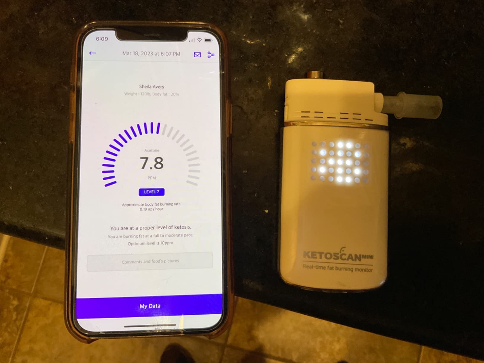 V2 KETOSCAN Mini Breath Ketone Meter, Diet & Fitness Tracker | Monitor Your Fat Metabolism, Level of Ketosis on Low carb, Ketogenic or Any Nutrition & Fitness Program customer photo 1
