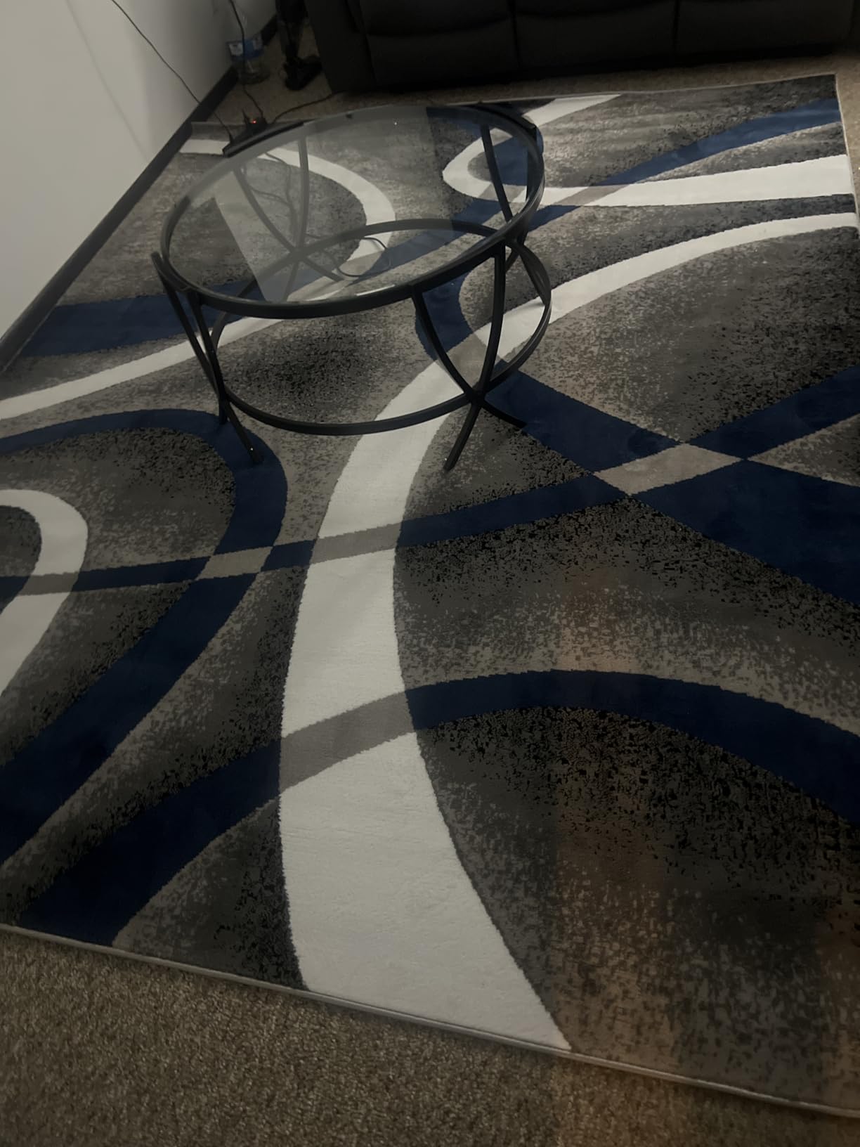 GLORY RUGS Modern Area Rug Swirls Carpet Bedroom Living Room Contemporary Dining Accent Sevilla Collection 4816A (Grey, 8'x10') customer photo 1