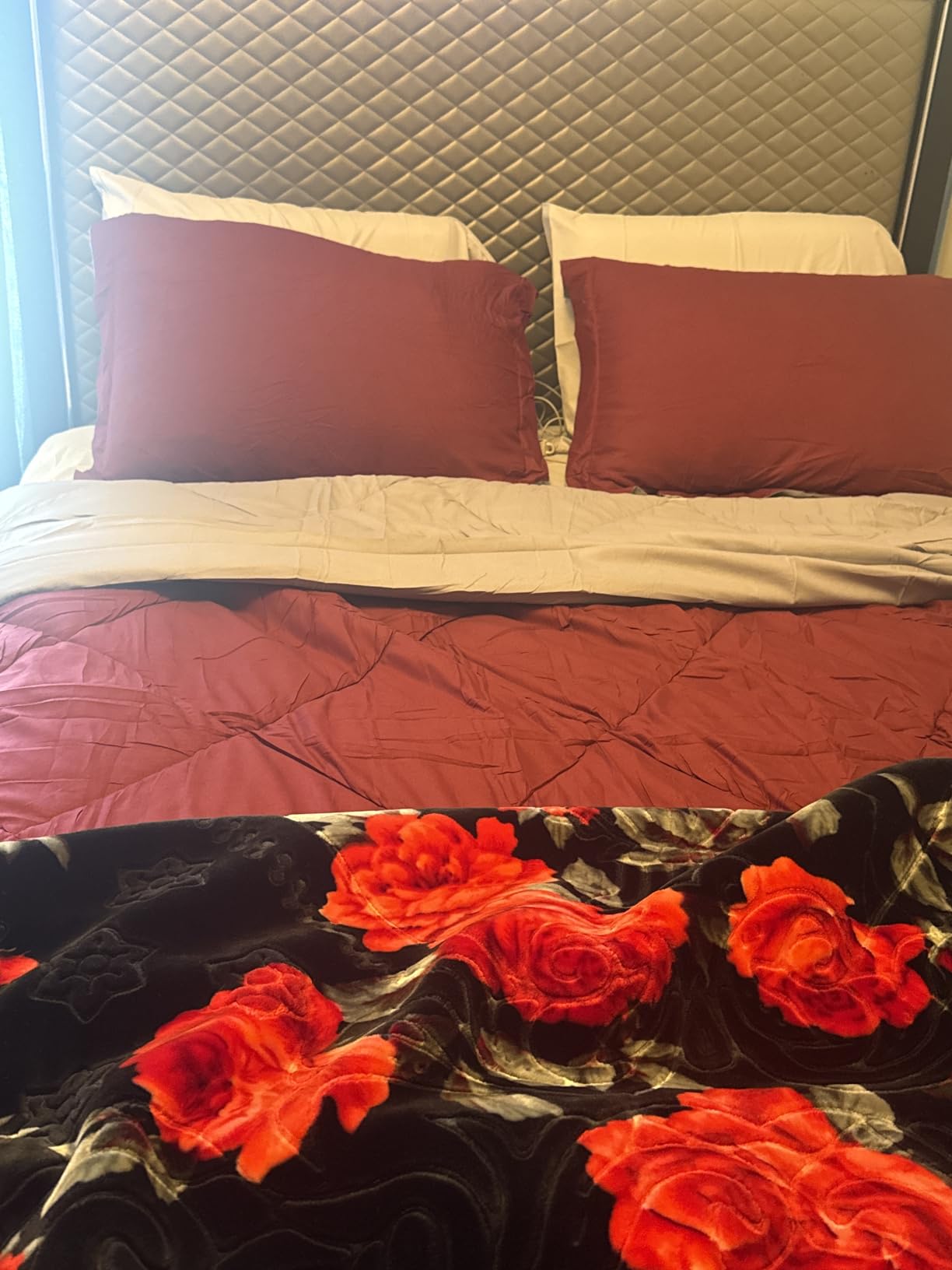 Queen Comforter Set - 7 Pieces Reversible Grey Bedding, GentleSoft Queen Size Bed Set, Bed in a Bag with Warm Down Alternative Comforter, Sheets, Pillowcases & Shams customer photo 2