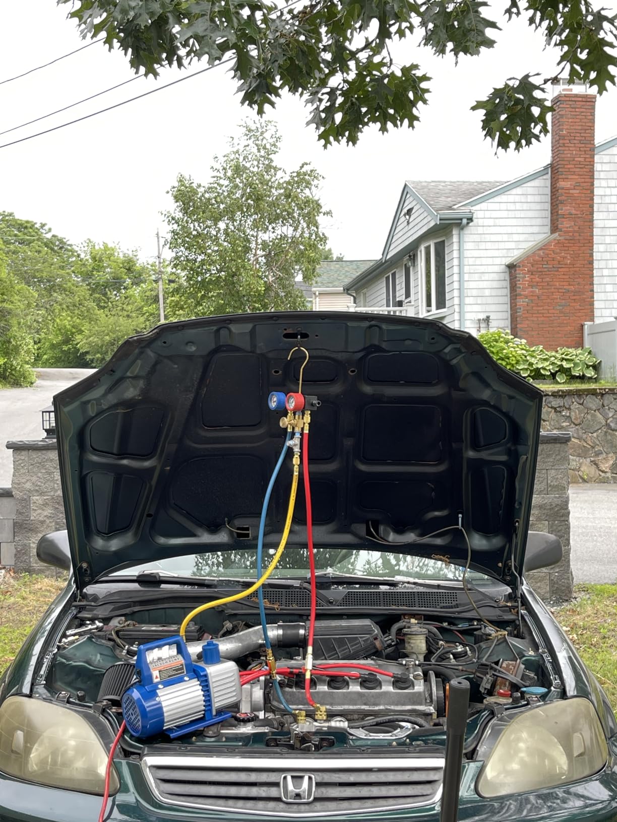 VIVOHOME 110V 1/4 HP 3.5 CFM Single Stage Rotary Vane Air Vacuum Pump with Oil Bottle customer photo 1