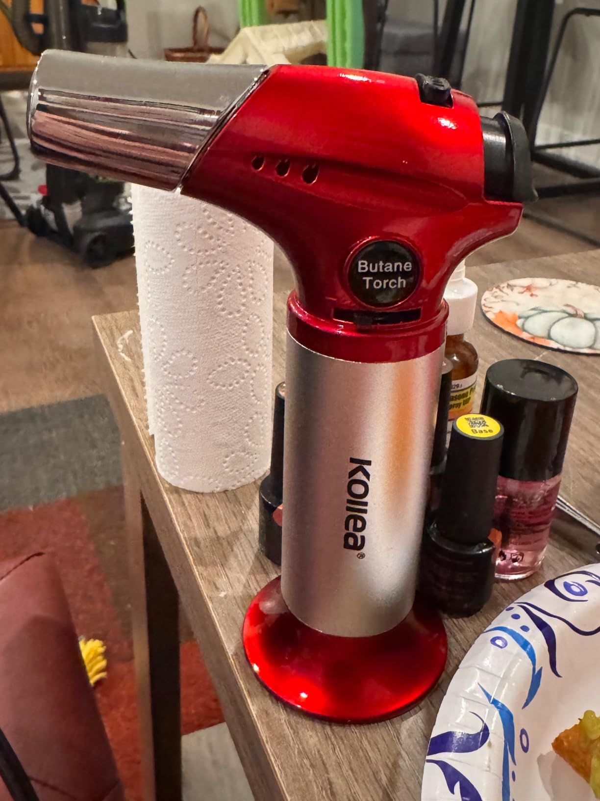 Kollea Creme Brulee Torch, Refillable Butane Torch Lighter, Kitchen Torch Food Torch with Safety Lock & Adjustable Flame for Baking, Crafts, BBQ (Gas Not Included) customer photo 2