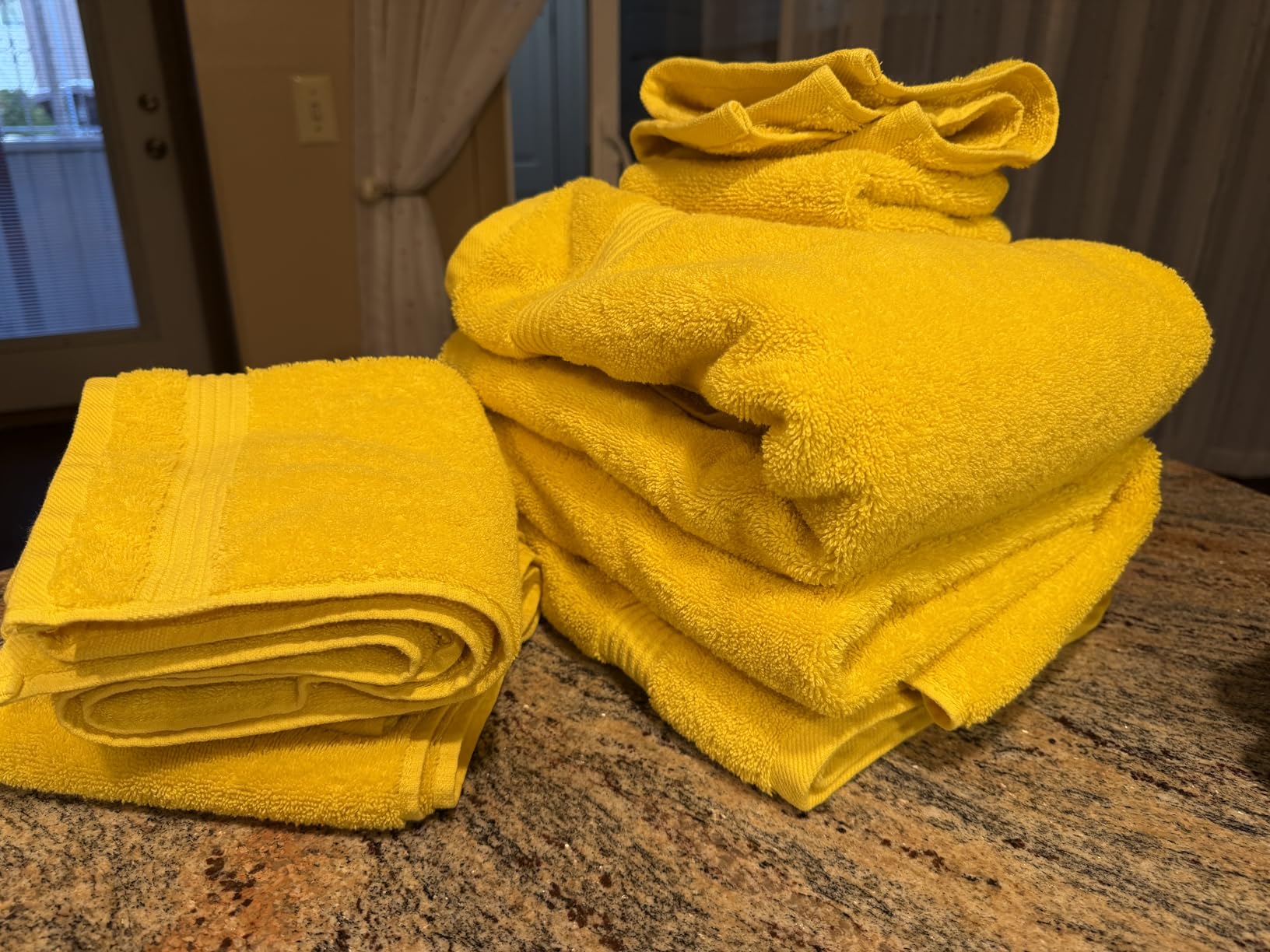 6 Piece Towel Set, 100% Cotton Soft Absorbent Turkish Towels for Bathroom, 2 Bath Towels 2 Hand Towels 2 Washcloths, Beige customer photo 1