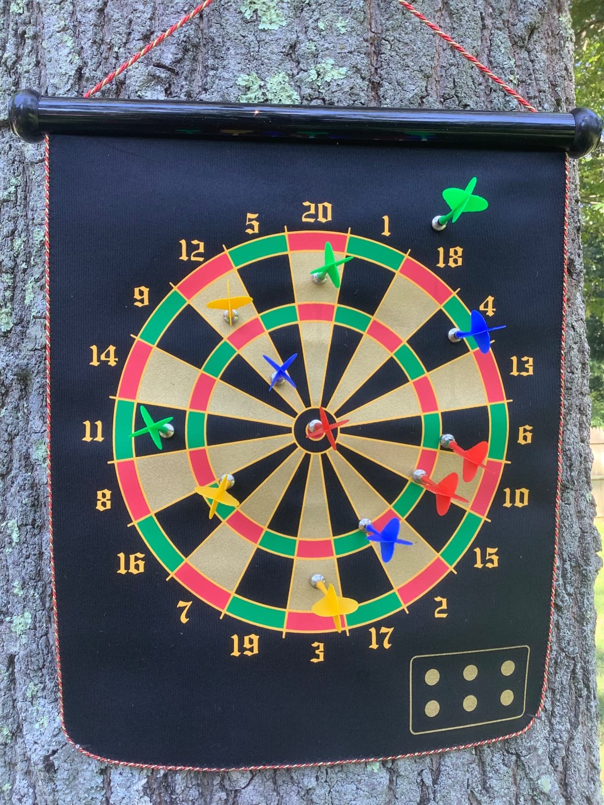 Magnetic Dart Board, Indoor Outdoor Dart Games for Kids with 12pcs Magnetic Darts, Safety Toy Games, Rollup Double Sided Board Game Set for Gifts customer photo 1