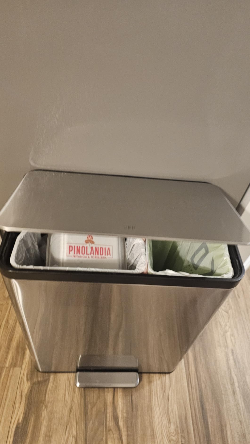 EKO EcoCasa II 36L+24L Dual Trash Can with Recycle Bin, Stainless Steel Garbage Can with Lid, Deodorizer Compartment, Odor-Proof and Fingerprint Resistant customer photo 1