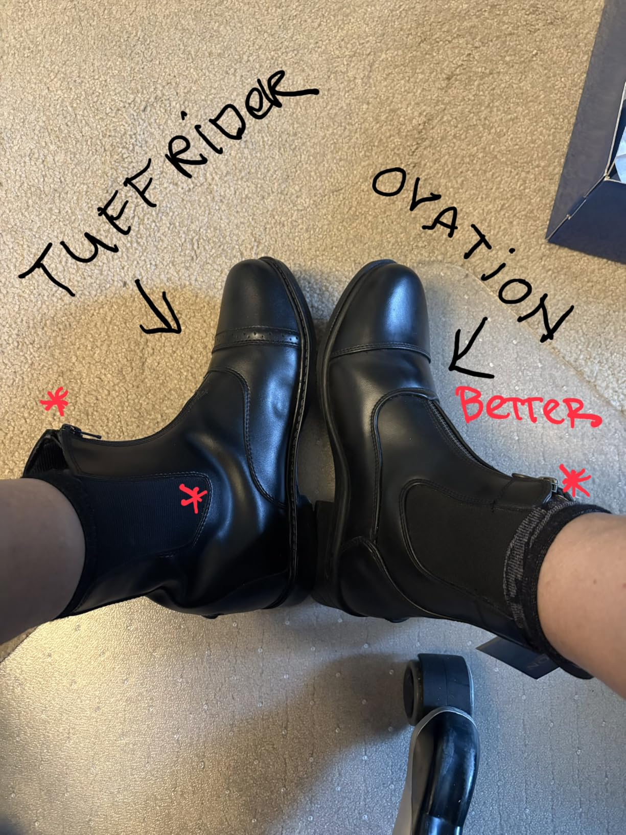 Women's Lightweight Stylish Equestrian Horse Riding Ankle Length Synthetic Vega Leather Quantum Zip Paddock Boots customer photo 1