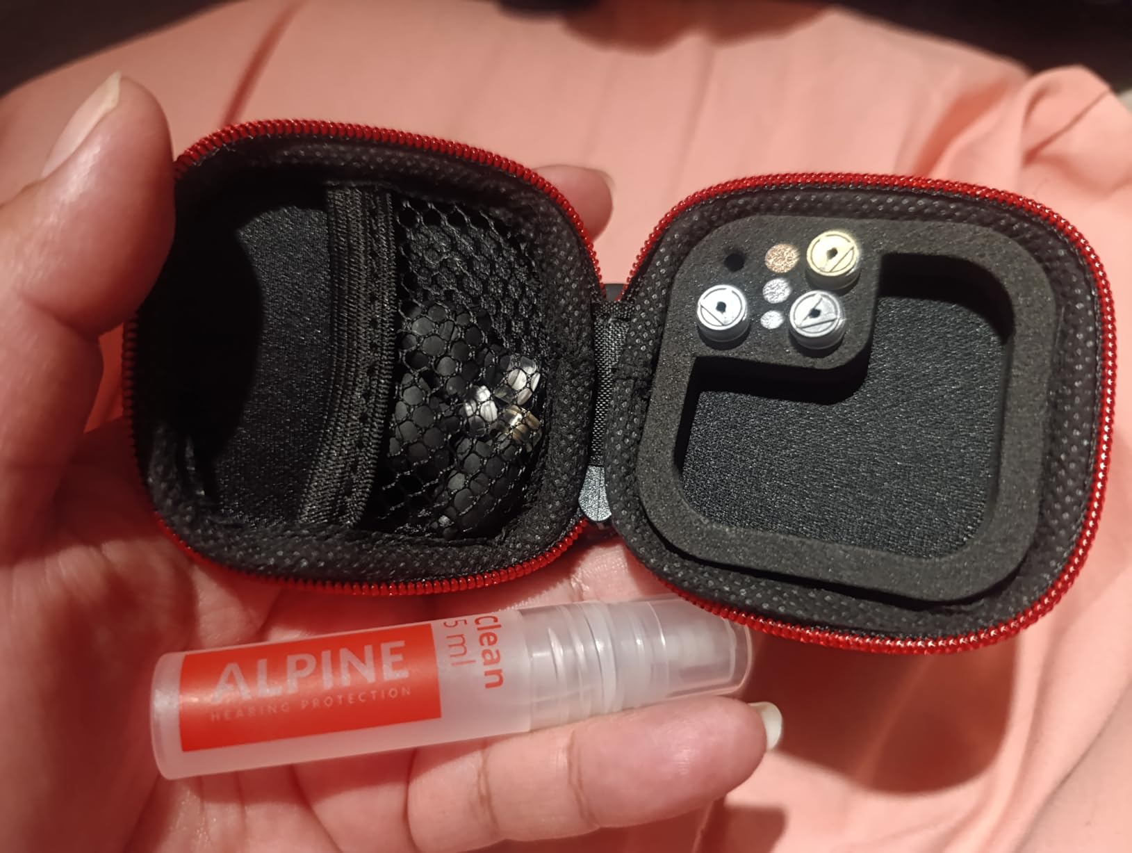 Alpine MusicSafe Pro - High Fidelity Earplugs for Musicians - 3 Interchangeable Premium Filter Sets: 16, 19 & 22 dB - Professional Musician Hearing Protection - Transparent customer photo 2