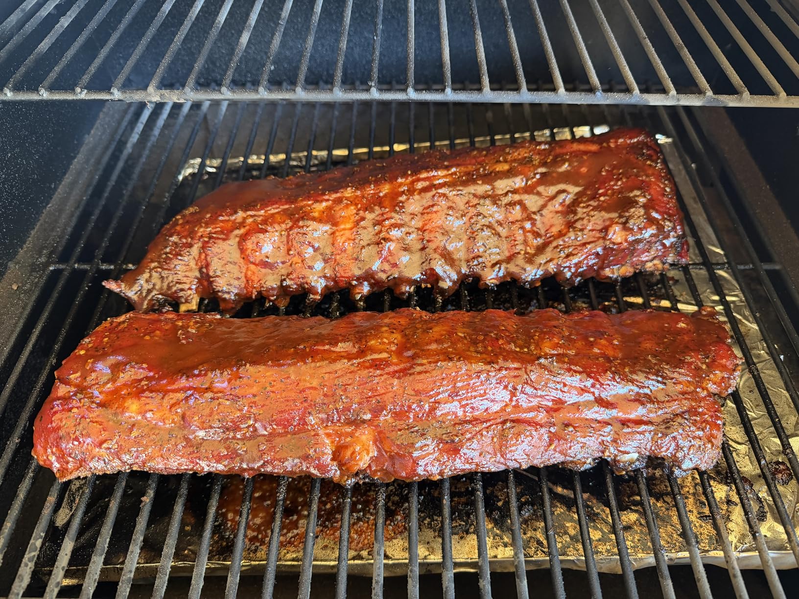 Extra Long Stainless Steel Rib Rack for Smoking and Grilling, Holds up to 3 Full Racks of Ribs, Fits 18