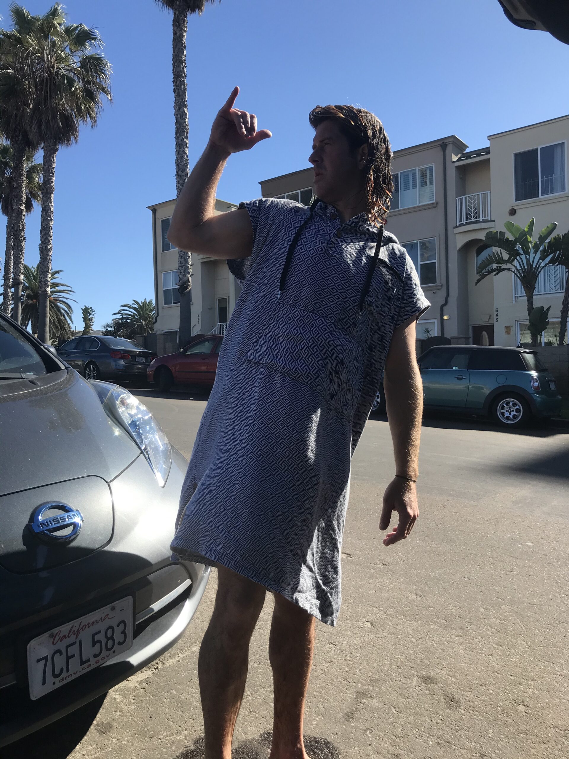 Open Road Goods Surf Poncho - 100 Cotton Adult Hooded Changing Towel | Grey Black Turkish Robe | Surf Change Poncho, Surfers Robe, Wetsuit Changing Robe | Men & Womens Swim Parka customer photo 1