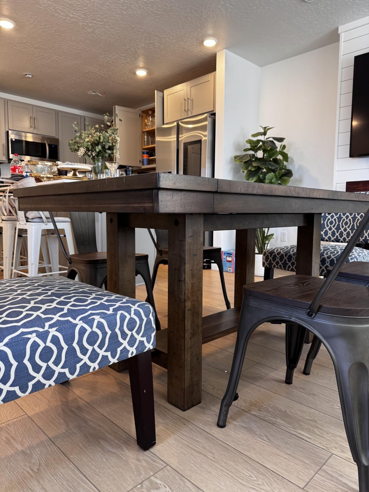 Signature Design by Ashley Moriville Rectangular Dining Extension Table, 2 Extension Leaves, Seats 8, 36