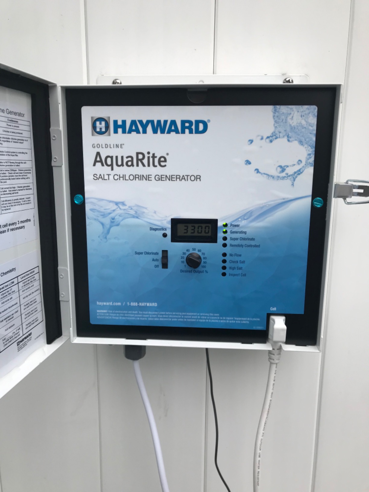 Hayward W3AQR15 AquaRite Salt Chlorination System for In-Ground Pools up to 40,000 Gallons, White customer photo 2