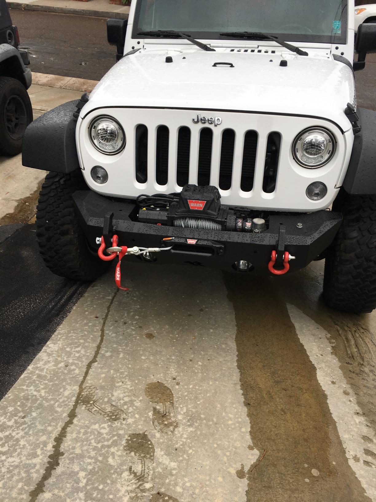 Rugged Ridge HD Bumper, Front for Jeep Wrangler/Gladiator | Full-Width, Steel, Black | 11540.31 | Fits 2007-2025 Jeep Wrangler JK/JL; 2020-2025 Jeep Gladiator JT customer photo 2
