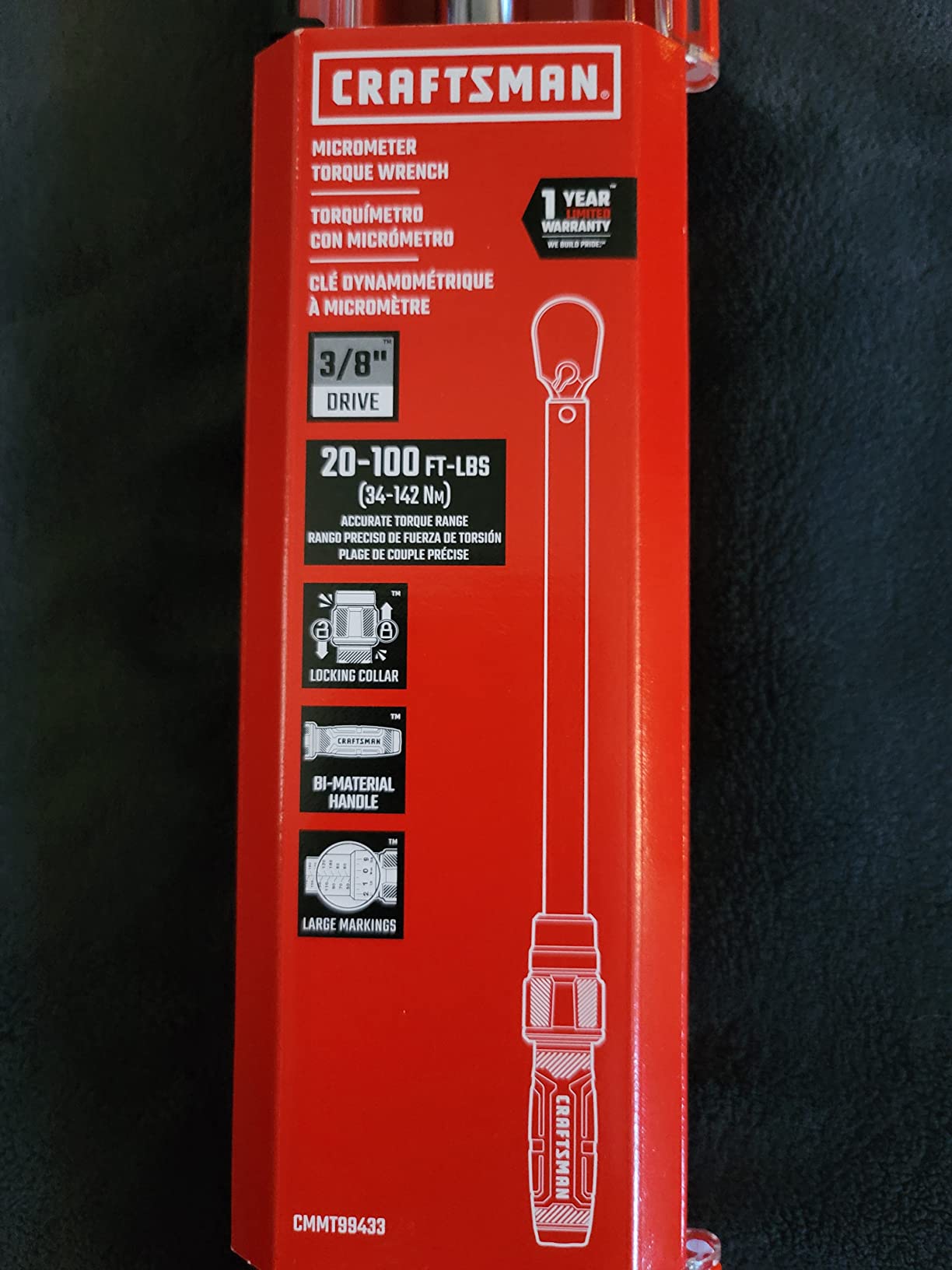 CRAFTSMAN Torque Wrench, 1/2