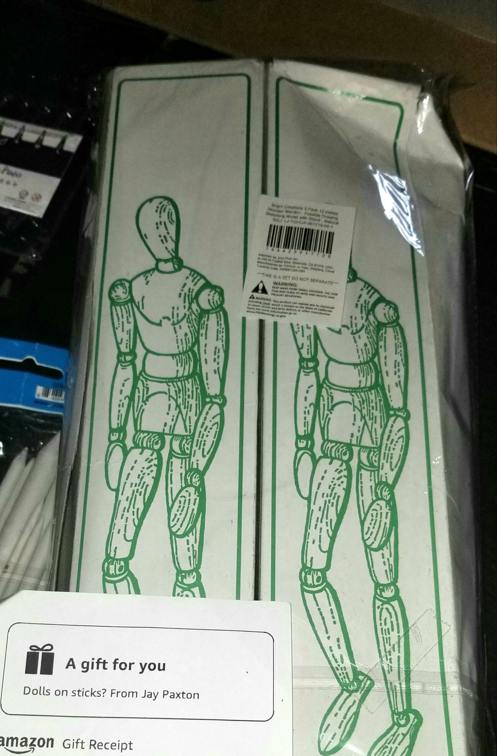 Bright Creations Drawing Mannequin - Wooden Mannequin for Drawing & Figure Reference - 12-Inch, Wooden, 2-Pack customer photo 1