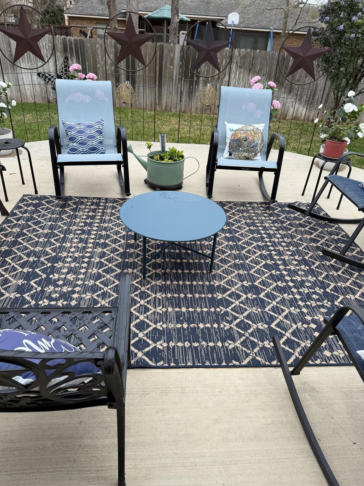 JONATHAN Y Moroccan Geometric Indoor Outdoor Area Rug 8X10 Natural/Black, Ourika Textured Weave for Backyard, Patio, Porch, Easy-Cleaning, High Traffic, Pet-Friendly, Non-Shedding (SMB108D-8) customer photo 2