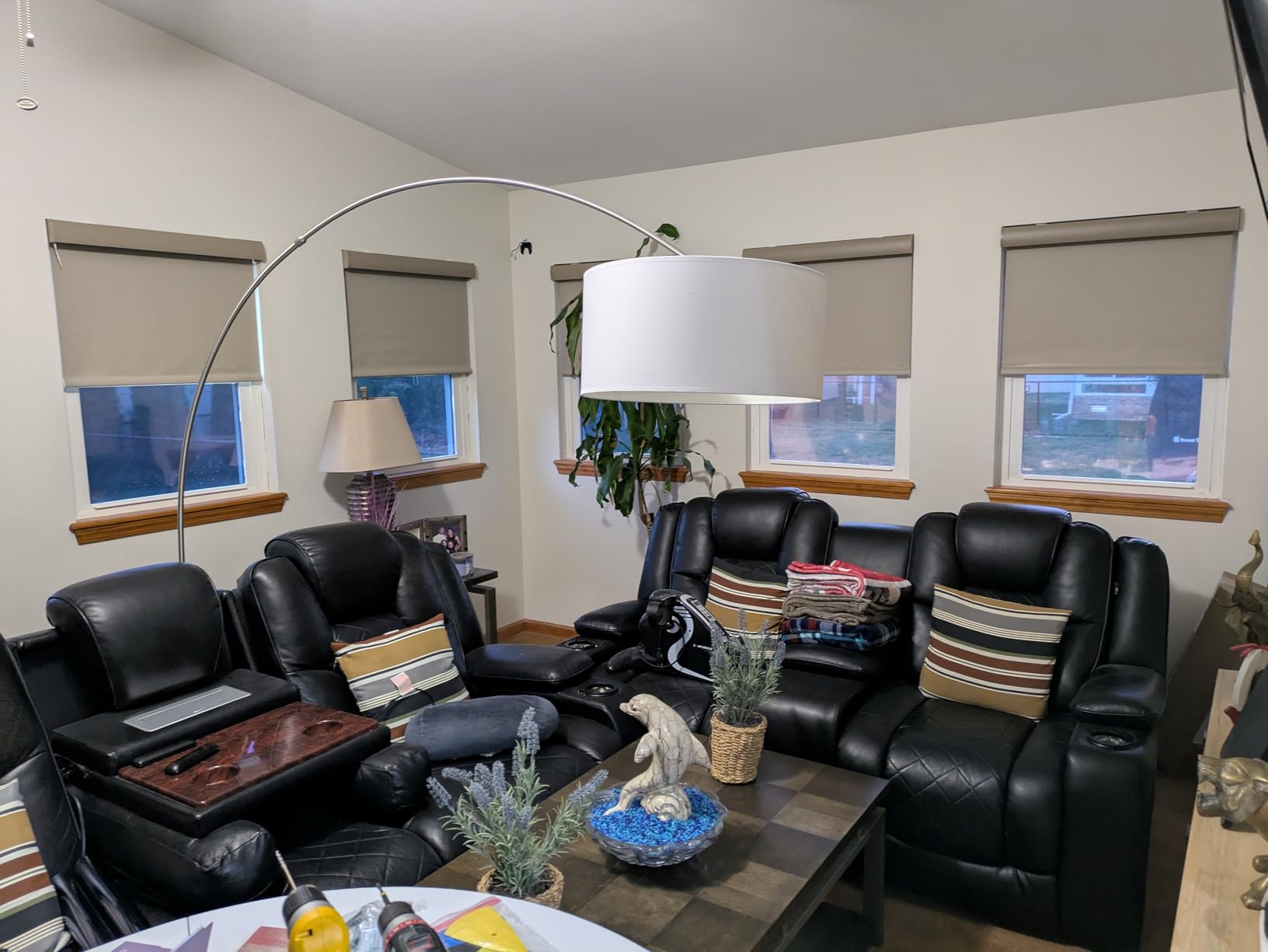 Graywind Motorized Roller Shade Blinds 100% Blackout Shades Cordless Waterproof Remote Control Window Automated Blinds with Valance Custom Size for Smart Home and Office, White customer photo 2