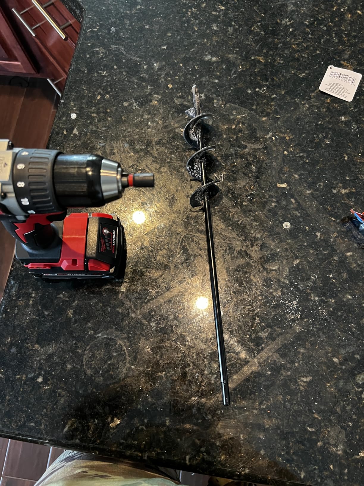 TCBWFY Auger Drill Bit for Planting 1.6x16.5inch Extended Length Garden Auger Spiral Drill Bit for Planting Bulbs Flowers,Post Hole Digger for 3/8