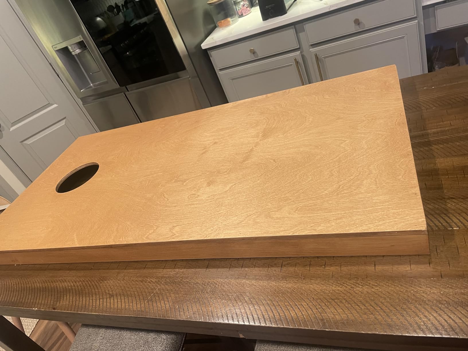 GoSports 4 ft x 2 ft Regulation Size Wooden Cornhole Boards Set with Light Brown Finish - Includes Carrying Case (Choose Your Colors) customer photo 2