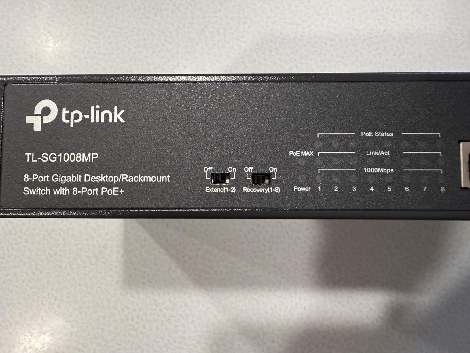 TP-Link 8 Port Gigabit PoE Switch | 8 PoE+ Ports @126W | Plug & Play | Limited Lifetime Protection | Desktop/ Rackmount | Prioritized Power Supply | Sturdy Metal | Shielded Ports (TL-SG1008MP) customer photo 2