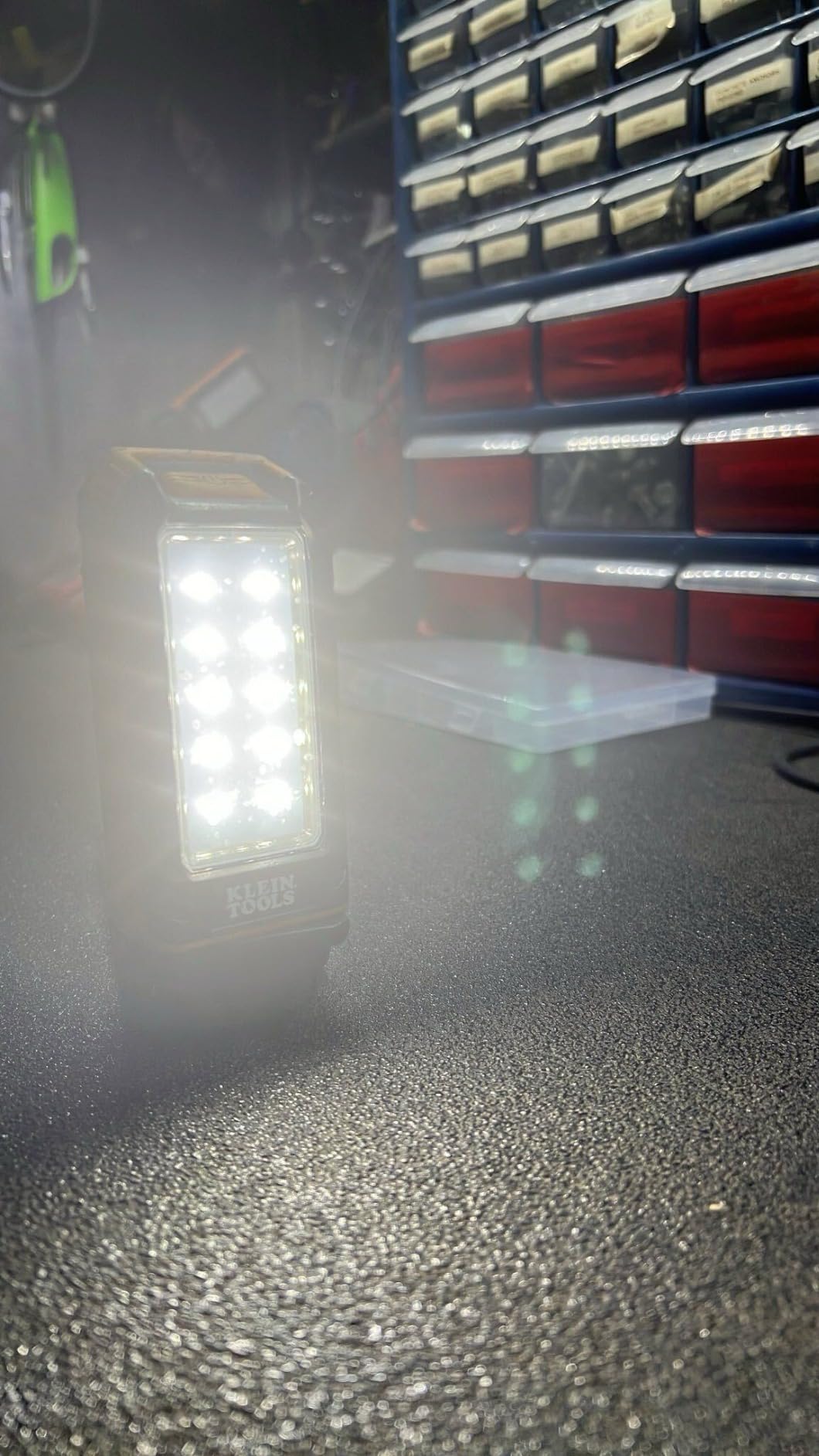 Klein Tools 56403 LED Light, Rechargeable Flashlight/Worklight with Kickstand, Magnetic Mount, and Carabiner, Charges Small Electronics customer photo 2