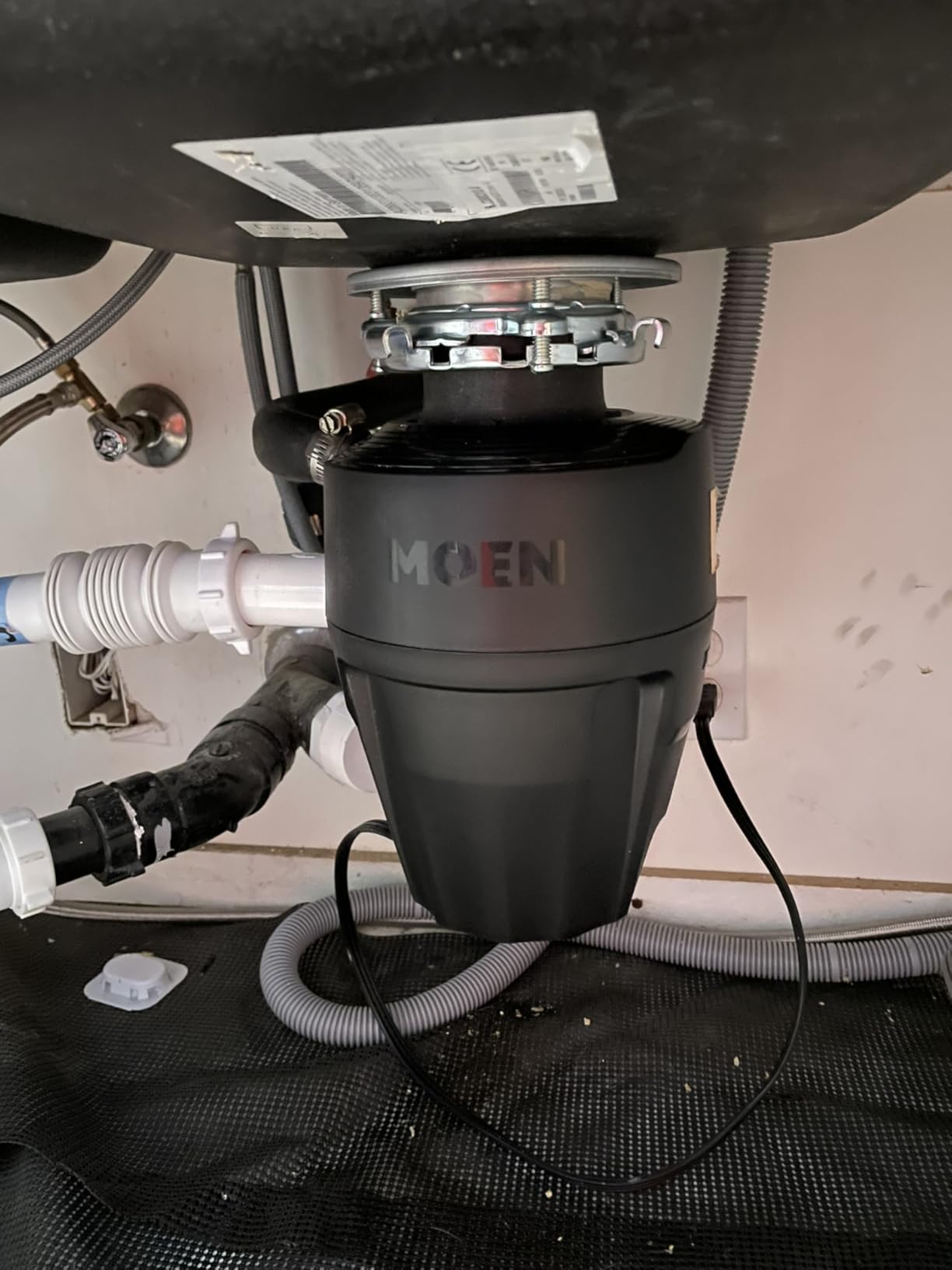 Moen Chef Series 1 HP Continuous Feed Lighted Garbage Disposal with Sound Reduction for Under Sink, Power Cord Included, EXL100C customer photo 2