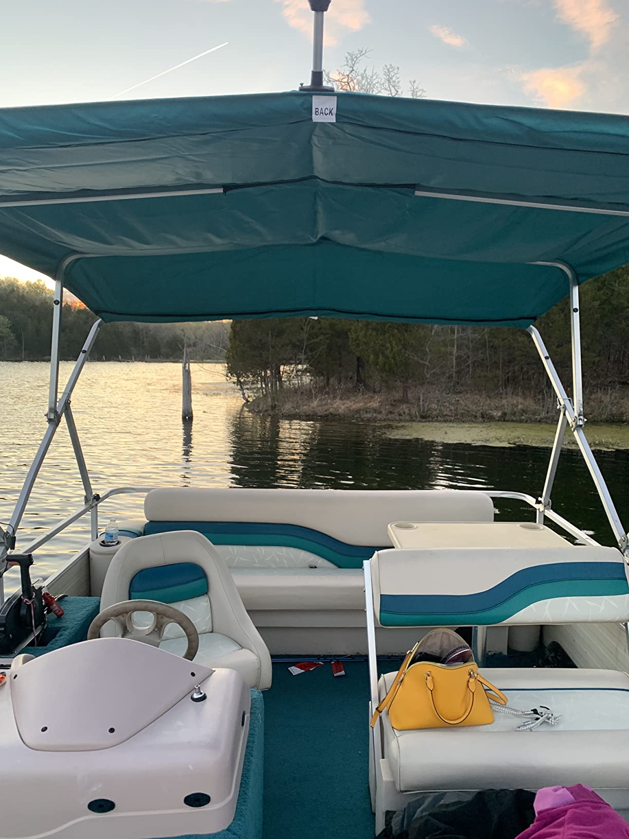 SavvyCraft 4 Bow Bimini Top Replacement Cover 9 Colors Options 8ft and 10ft Long, Durable Marine Grade Canvas Sun Shade Boat Canopy, Easy Install Zipper Sleeves, Replacement Canvas Only No Fram customer photo 2