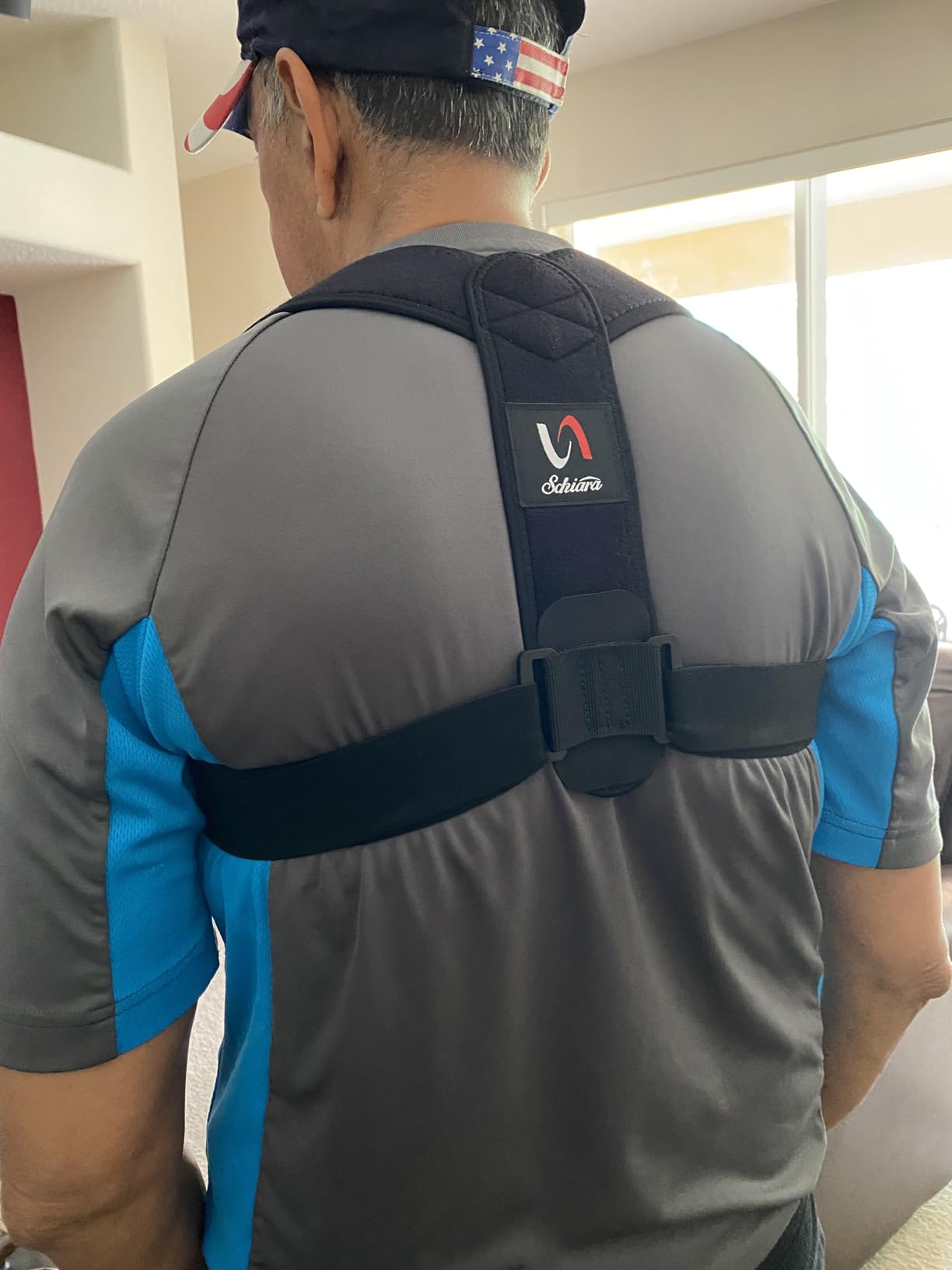 Schiara Posture Corrector for Men and Women, Comfortable Upper and Back Brace, Adjustable Back Straightener Support for Back, Shoulder and Neck customer photo 2