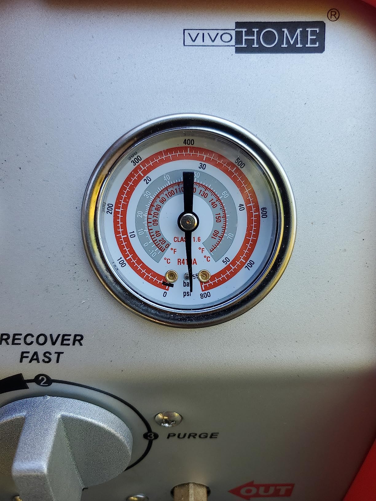 VIVOHOME 110-120V AC 60Hz 3/4HP Single Cylinder Portable Refrigerant Recovery Machine Blue customer photo 2