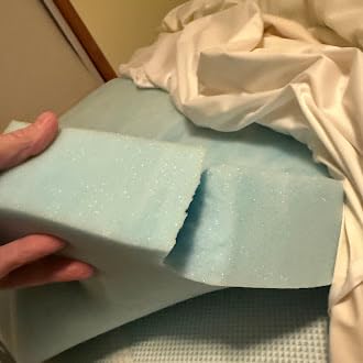 Sure2Sleep Gel Swirl Memory Foam Mattress Topper - 2 Inch, Pressure Relieving, Cooling Comfort - Made in The USA & CertiPUR-US Certified - Softens Firm Beds and Extends Mattress Life - Queen Size customer photo 1