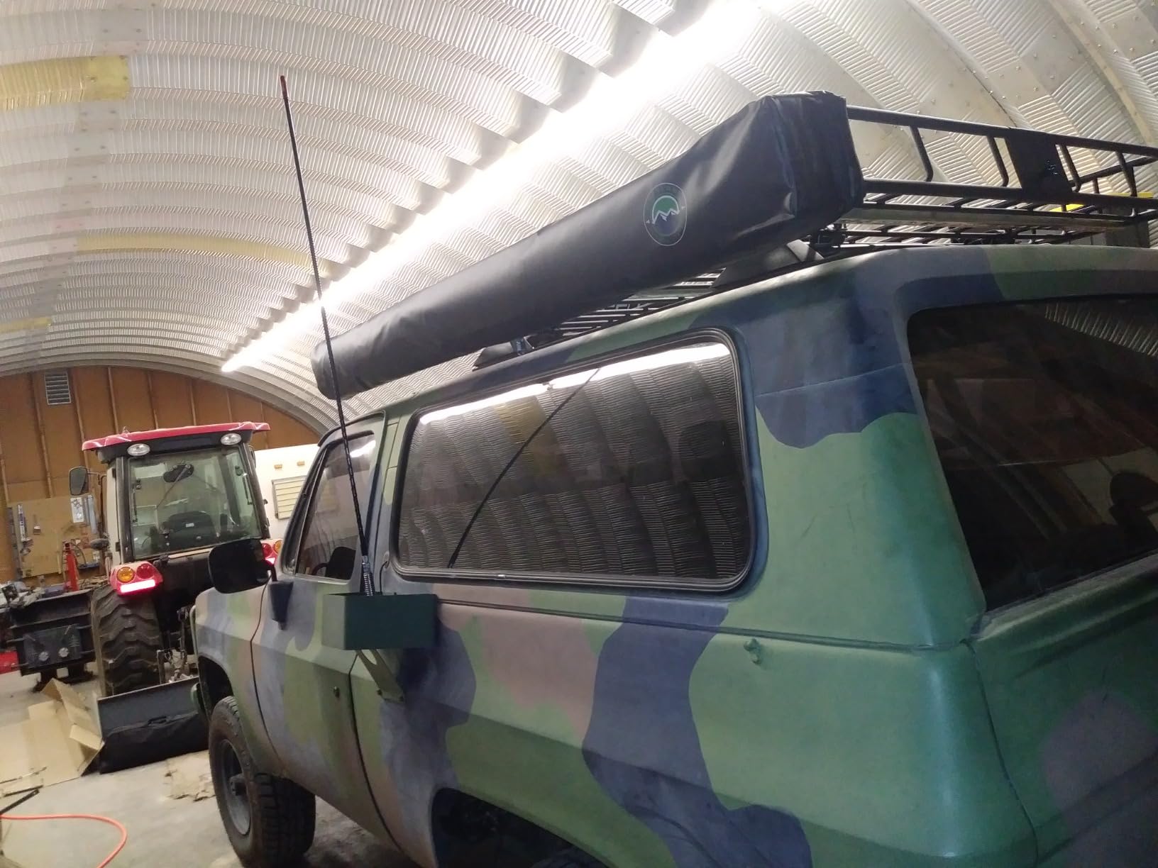 Overland Vehicle Systems 19519907 HD Nomadic 270 Degree Awning Driver Side | 129 Sq Ft of Coverage | Dark Gray Fabric with Travel Cover Included | Twist and Lock Technology | Weather-Resistant customer photo 1