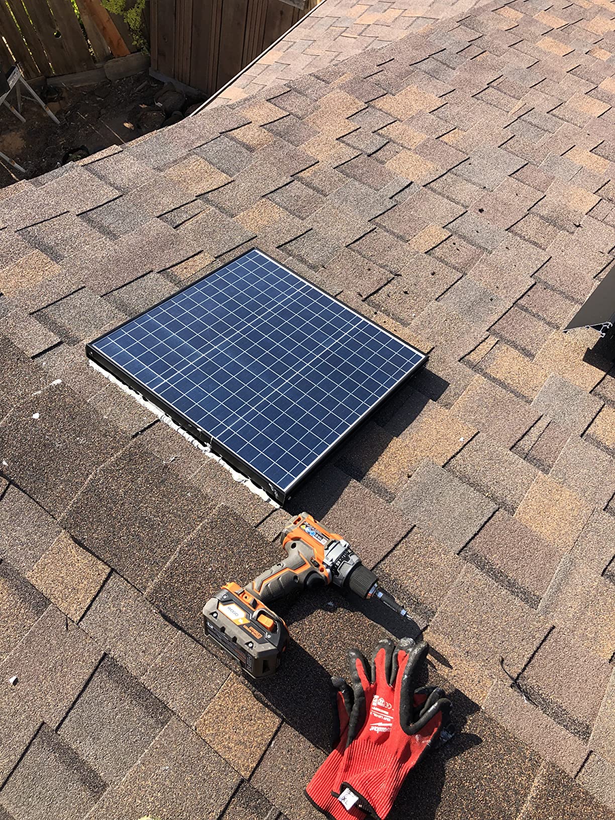 QuietCool AFG SLR-40 Solar Attic Fan for Gable Vents - 40 Watt Adjustable Panel - Included AC/DC Inverter for 24/7 Runtime - Thermostat Controlled customer photo 2