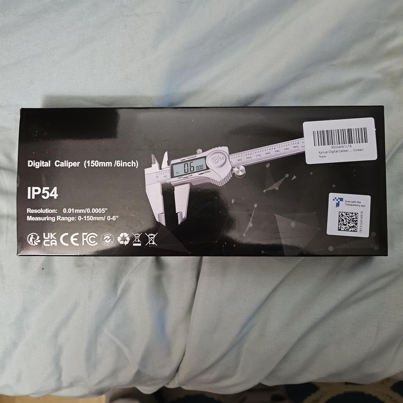 Kynup Digital Caliper, Caliper Measuring Tool Outside Micrometer, Vernier Dial Caliper, 6 Inch Caliper DIY Tool, Stainless Steel, IP54 Splash Proof, Inch Metric Fraction Switch, Large LCD Screen customer photo 2