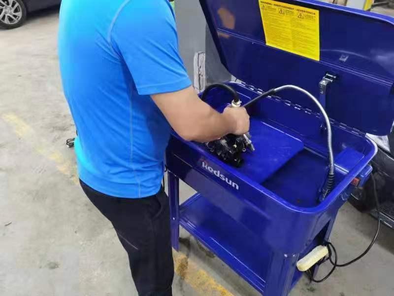 Red Sun Parts Washer 20 Gallon Cabinet Electric Solvent Pump Portable Automotive Parts Cleaner with Shelf Tank for Wheel Bearings, Gears, and carburetors customer photo 1