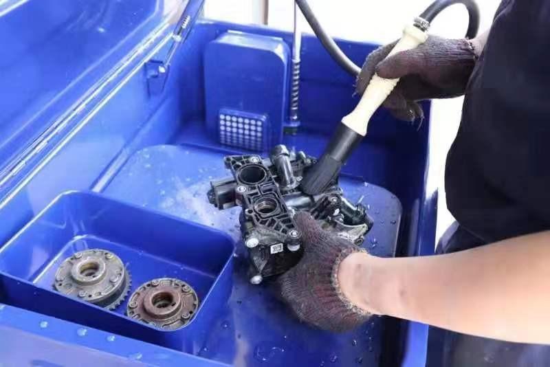 Red Sun Parts Washer 20 Gallon Cabinet Electric Solvent Pump Portable Automotive Parts Cleaner with Shelf Tank for Wheel Bearings, Gears, and carburetors customer photo 2