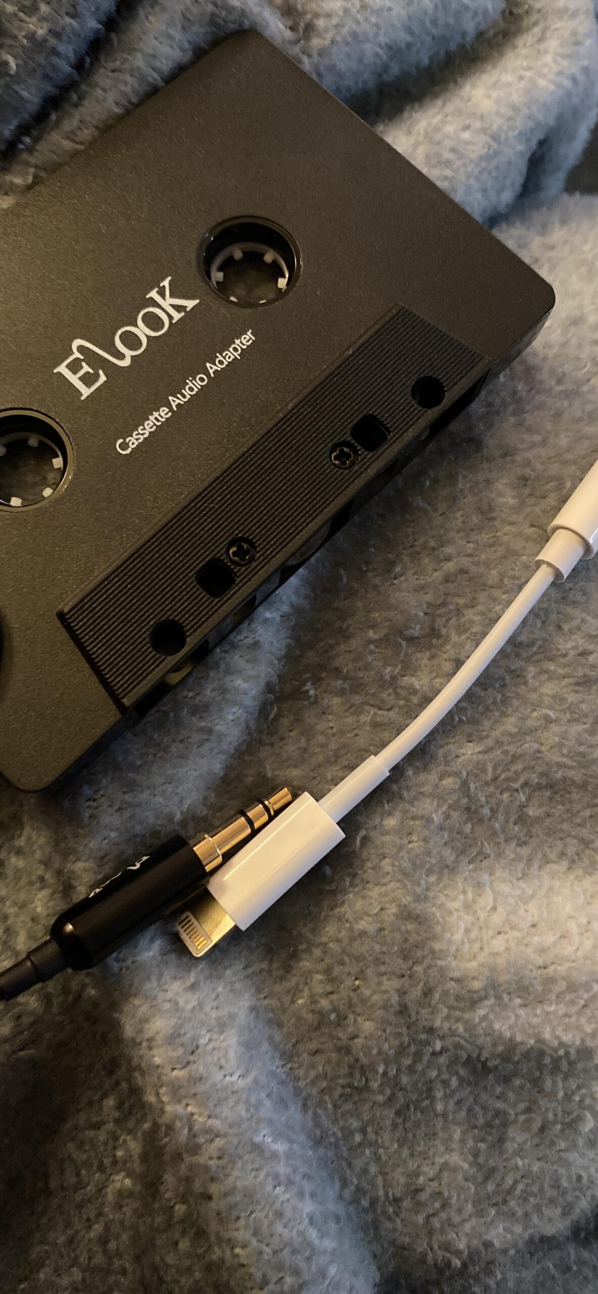 Elook Car Cassette Aux Adapter, 3.5mm Universal Audio Cable Tape Adapter for Car, Phone, MP3 ect. (Black) customer photo 1