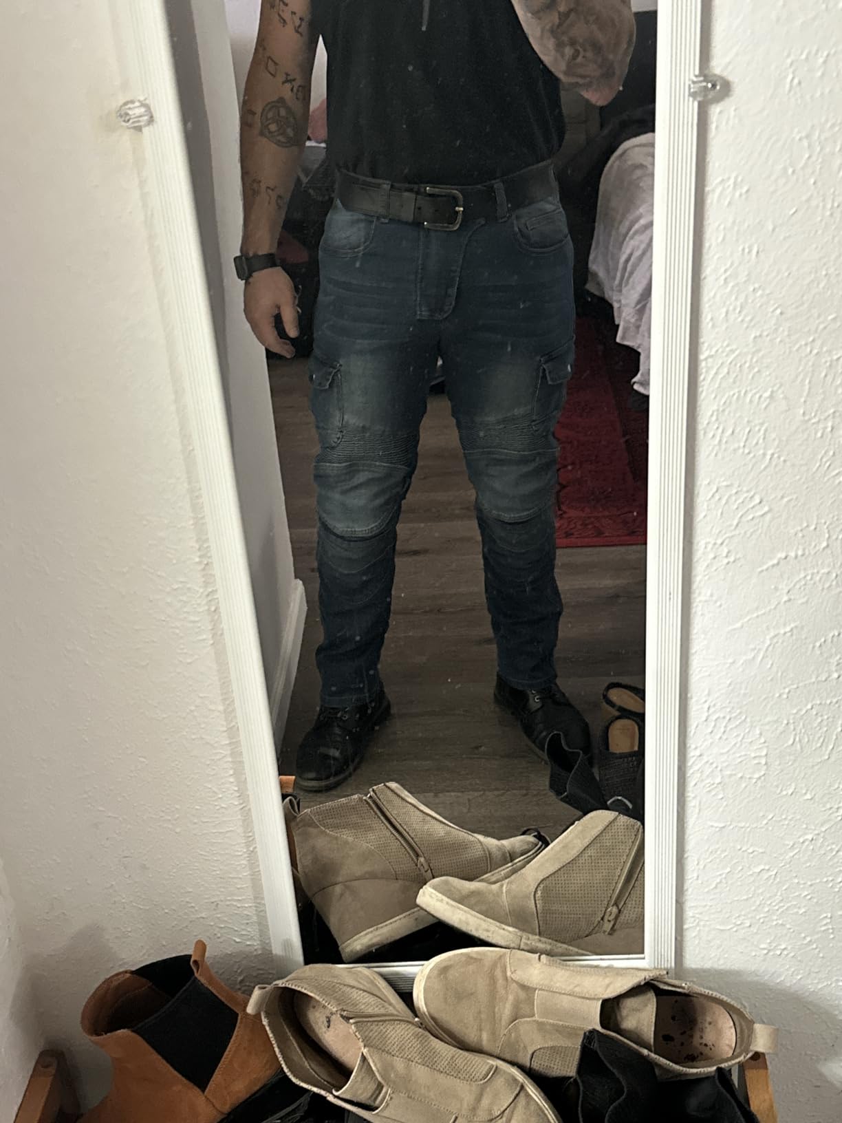 Motorcycle Pants, Versatile Durable Motorcycle Jeans for Men & Women Riding Pants Trousers with Kenn & Hip Armor Pads customer photo 2