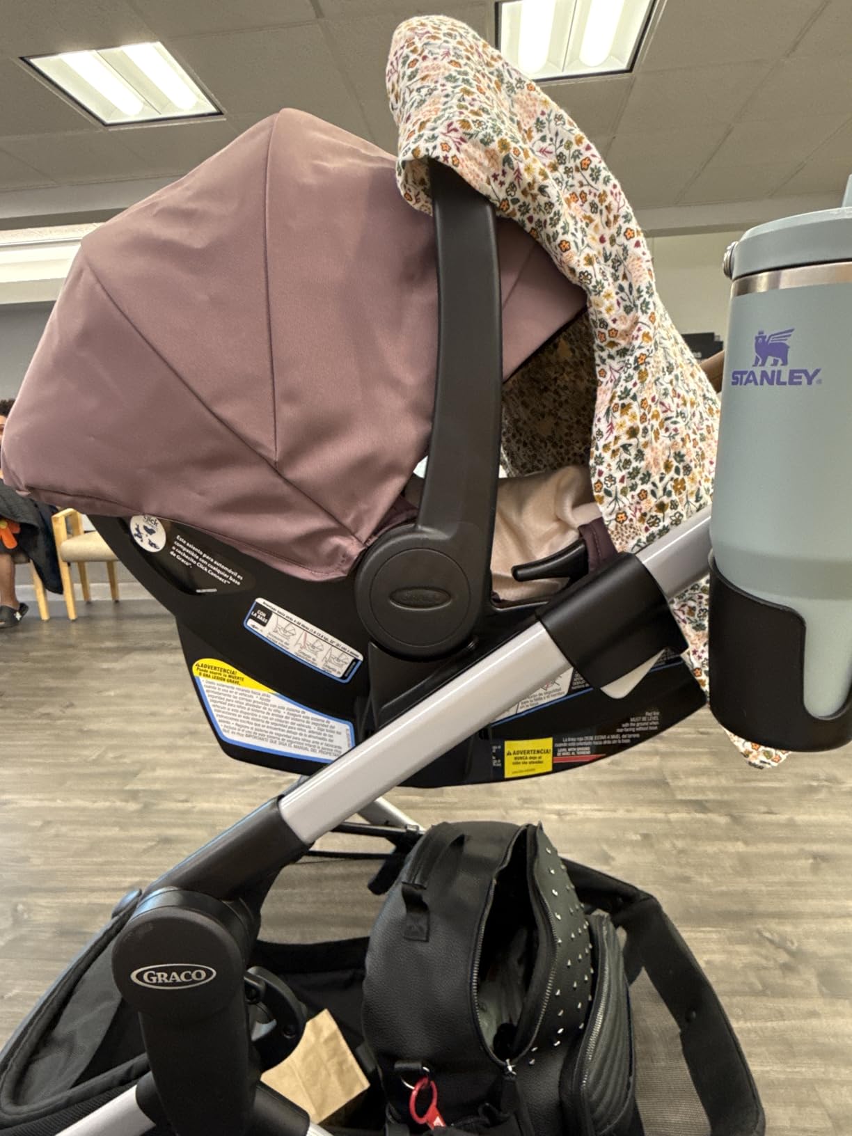 Graco Modes Nest Travel System, 3-in1 Modular Carseat Stroller Combo, Adjustable Slide2Me Infant Car Seat Carrier to Toddler Stroller, Includes the SnugRide DLX Infant Car Seat, Norah customer photo 1