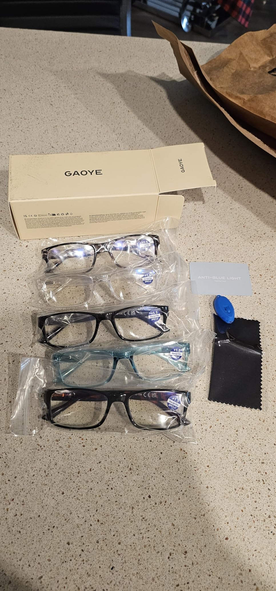 Gaoye Professional Reading Glasses for All Day - Computer Readers with Blue Light Protection - Value Pack customer photo 2