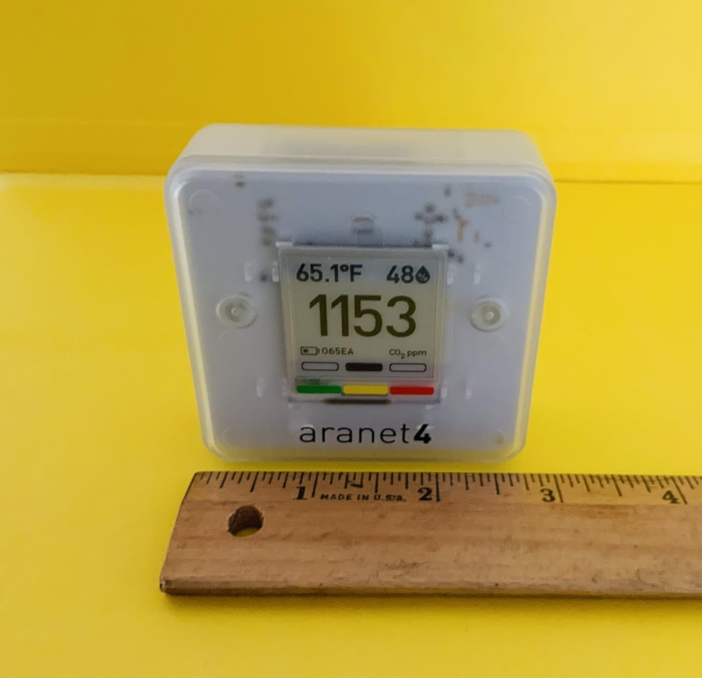 Aranet4 Home: Wireless Indoor Air Quality Monitor for Home, Office or School [CO2, Temperature, Humidity and More] Portable, Battery Powered, E-Ink Screen, App for Configuration & Data History customer photo 2