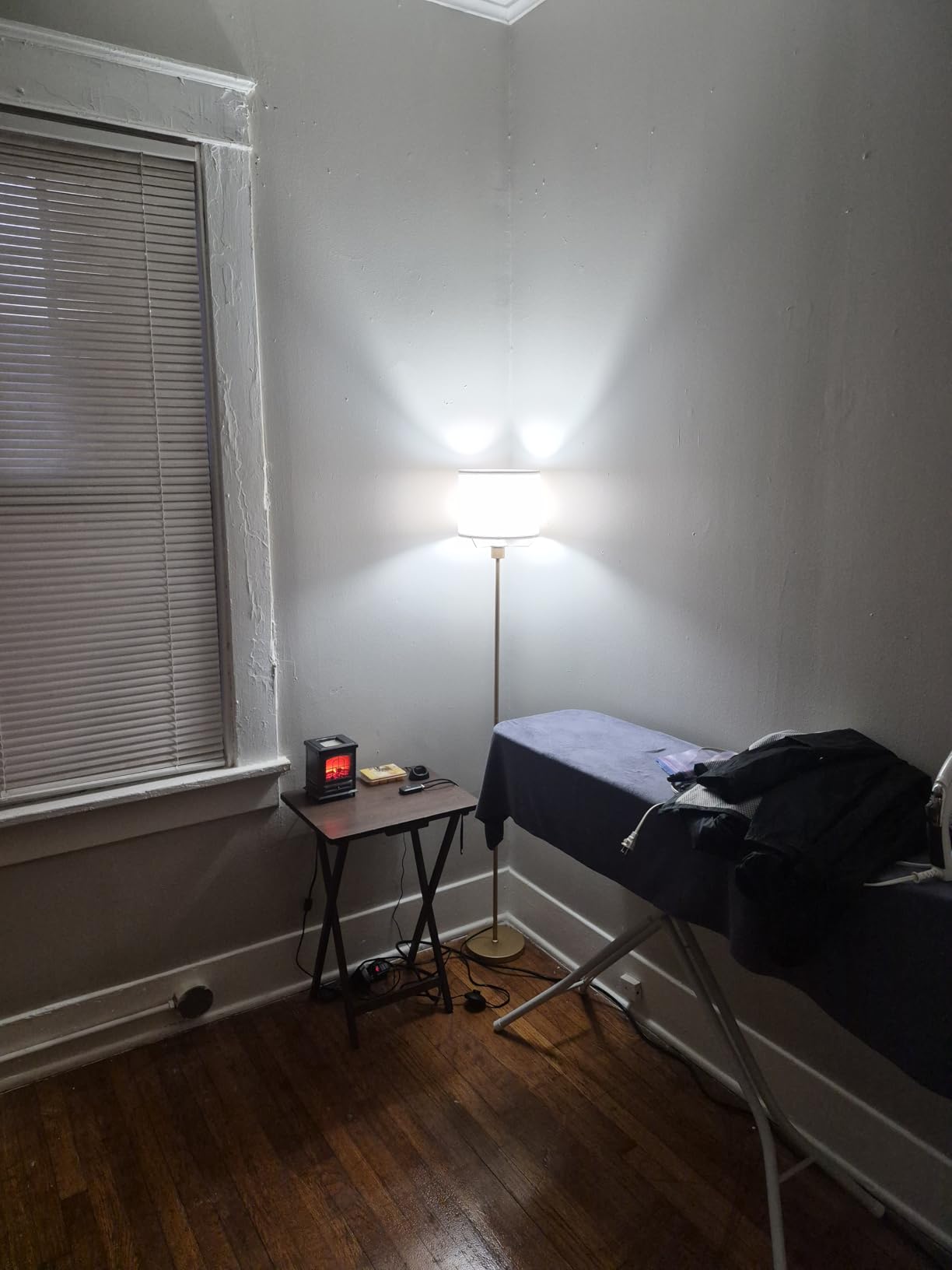 Modern Floor Lamp Simple Design with White Shade, Foot Pedal Switch, 60