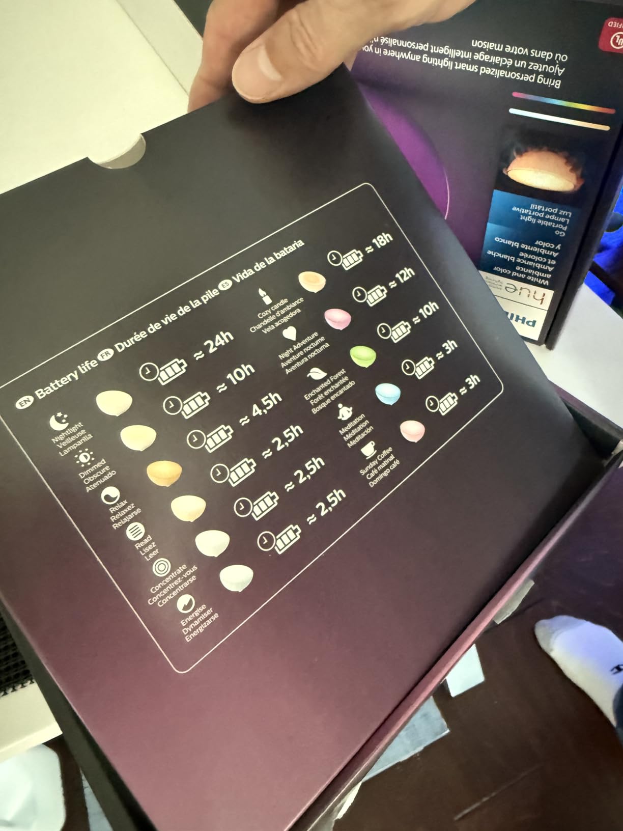 Philips Hue Go Smart Portable Dimmable Table Lamp, White - White and Color Ambiance LED Color-Changing Light - 1 Pack - Indoor and Outdoor Use - Control with Hue App or Voice Assistant customer photo 1