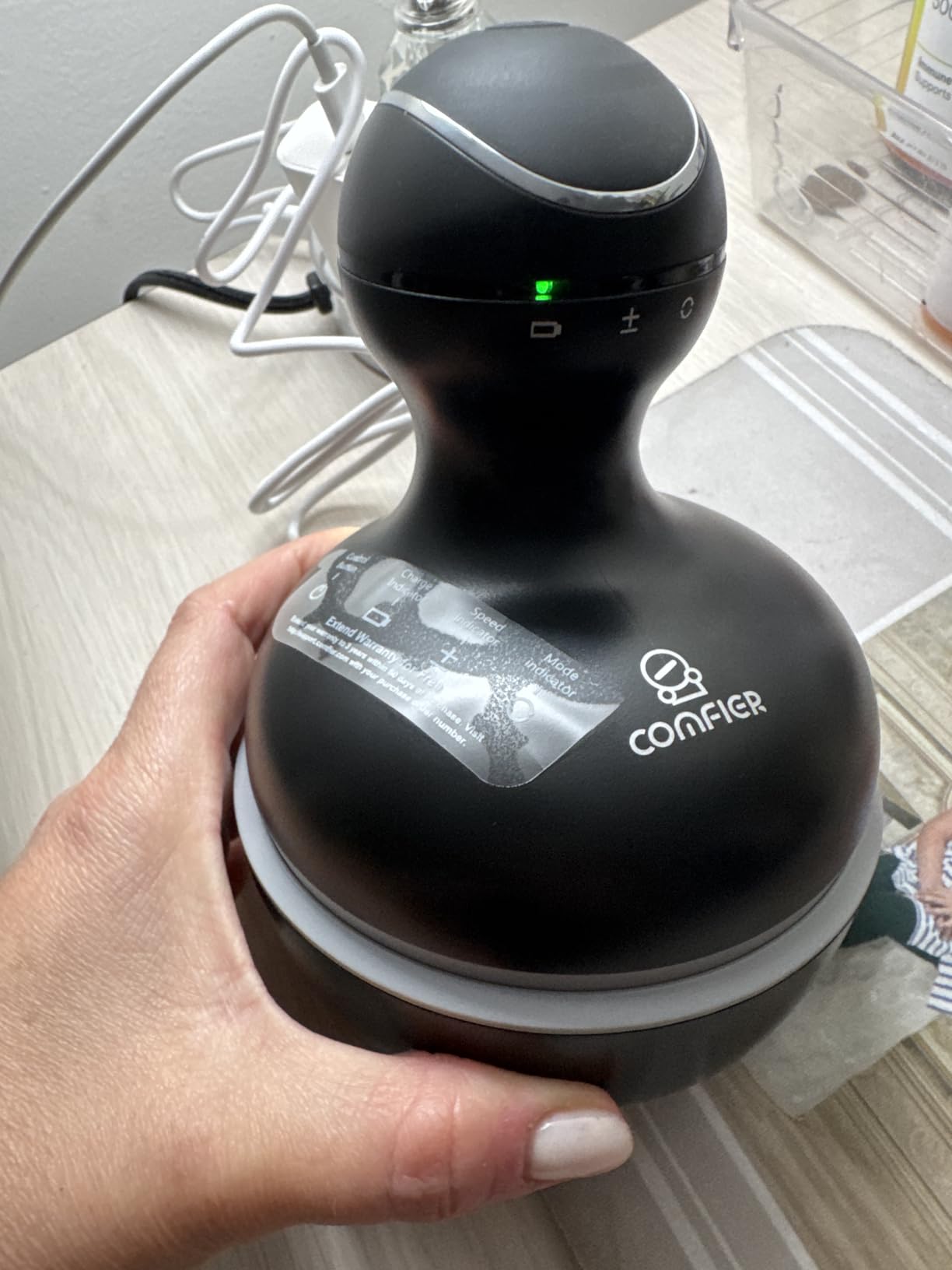 COMFIER Electric Cordless Hair Scalp Massager with Kneading 84 Massage Nodes, Handheld Portable Head Scratcher Massager for Hair Growth, Deep Clean and Stress Relax, Gifts for Men Dad customer photo 1