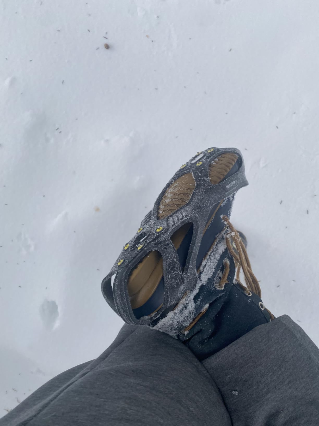 ICETRAX V3 Tungsten Crampons, Ice Cleats for Shoes and Boots - Ice Grips for Snow and Ice, Non-Slip Shoe Grippers with Reflective Heel customer photo 2