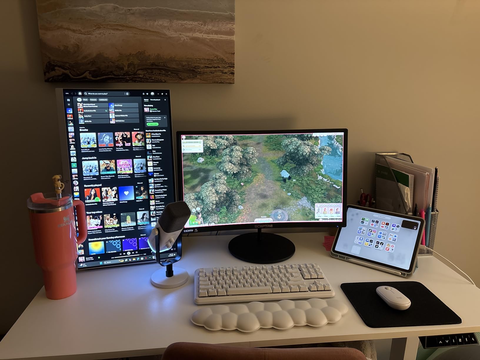 FLEXISPOT EN1 One-Piece Standing Desk with 1-Inch Thick Seamless Desktop, 48