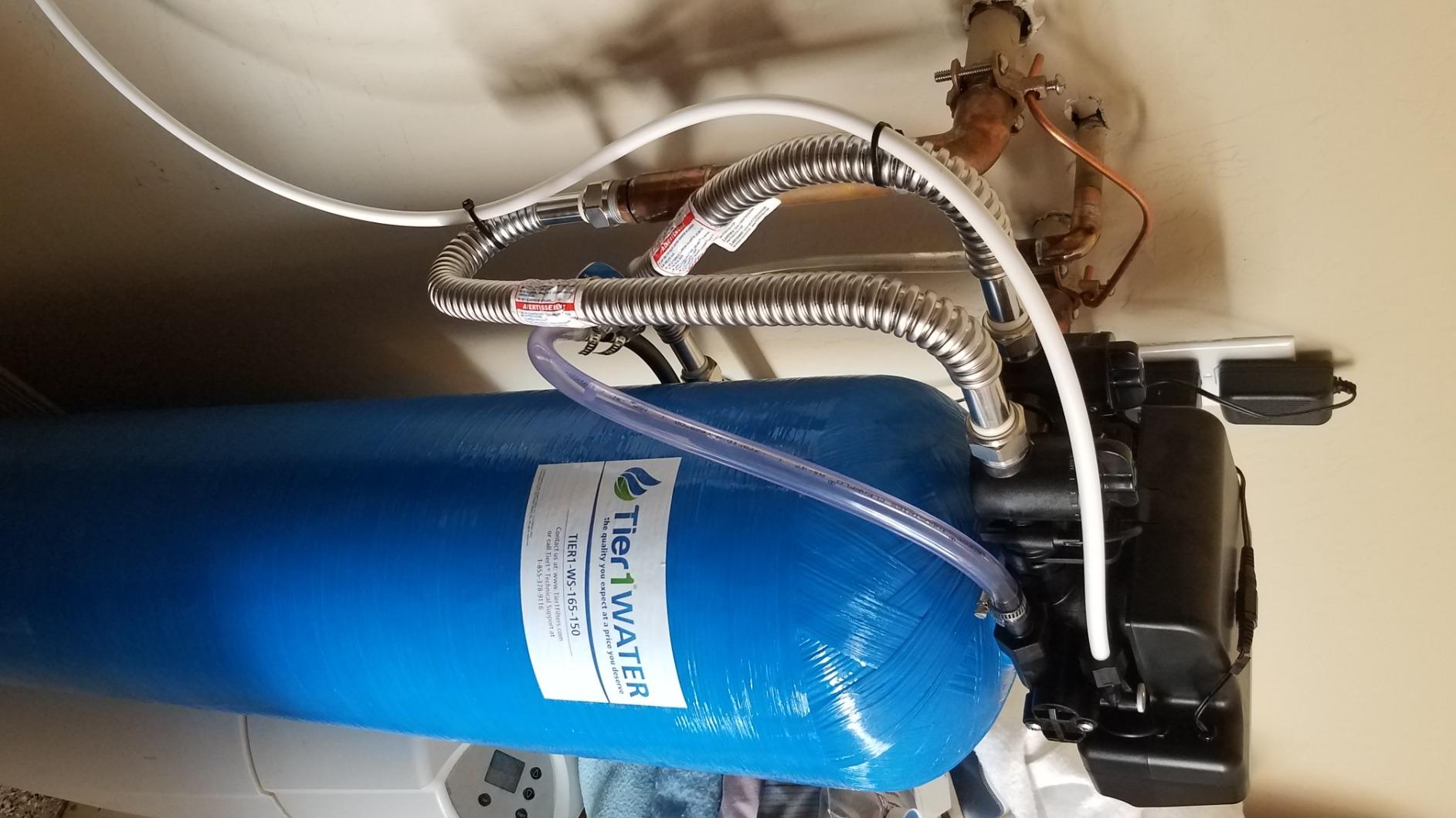 Tier1 Whole House Water Softener System 64,000 Grain High Efficiency | Pre-Filled Mineral Tank with 2 Cubic feet of Cation Resin | Home Water Filtration System | Everyday Water Softener customer photo 2
