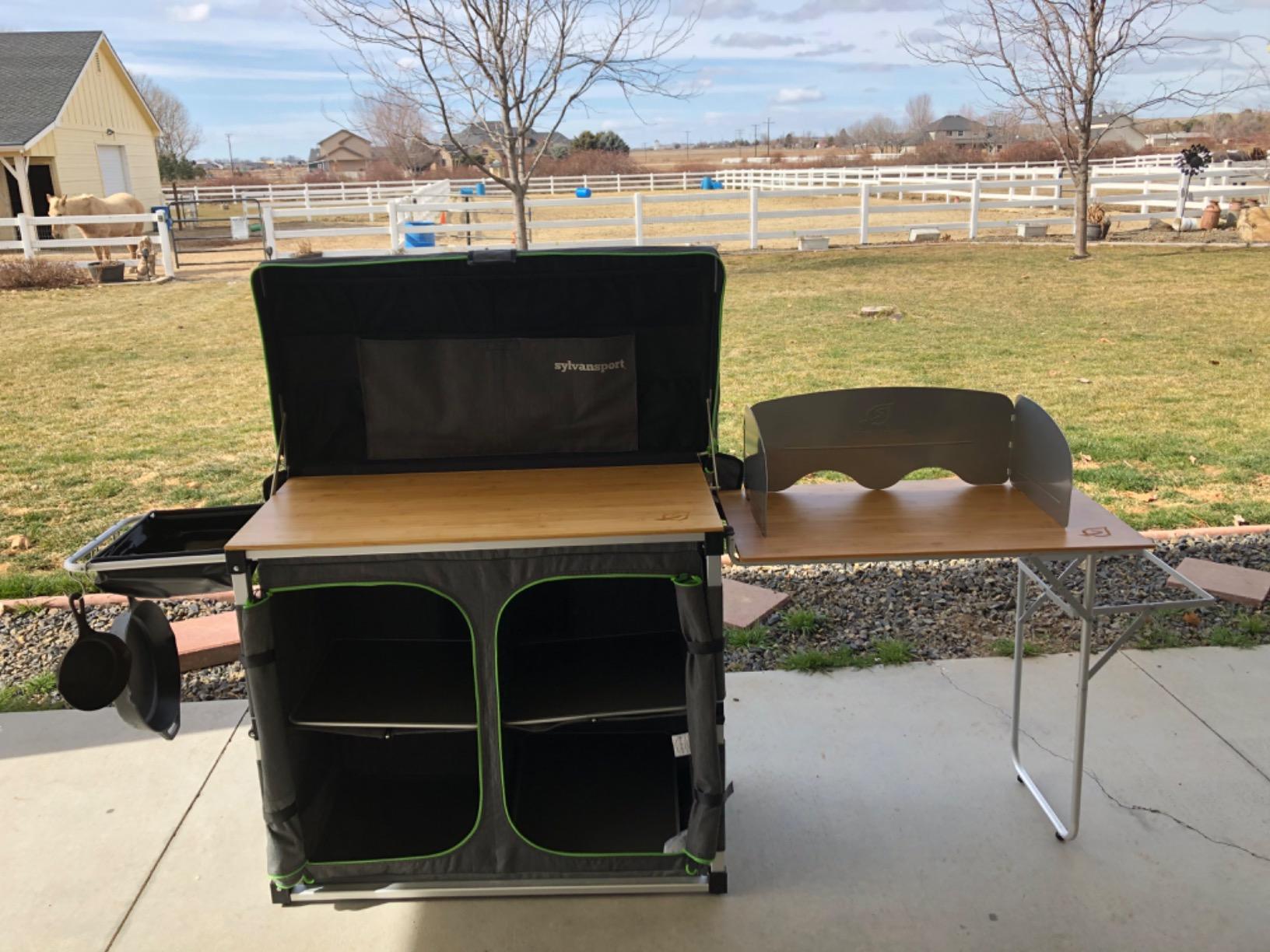 SylvanSport Outdoor Camp Kitchen System for Easy Cooking, Clean Up, Camping Meal Prep, Glamping and Camping Essentials, Dine-o-Max Large Version customer photo 1