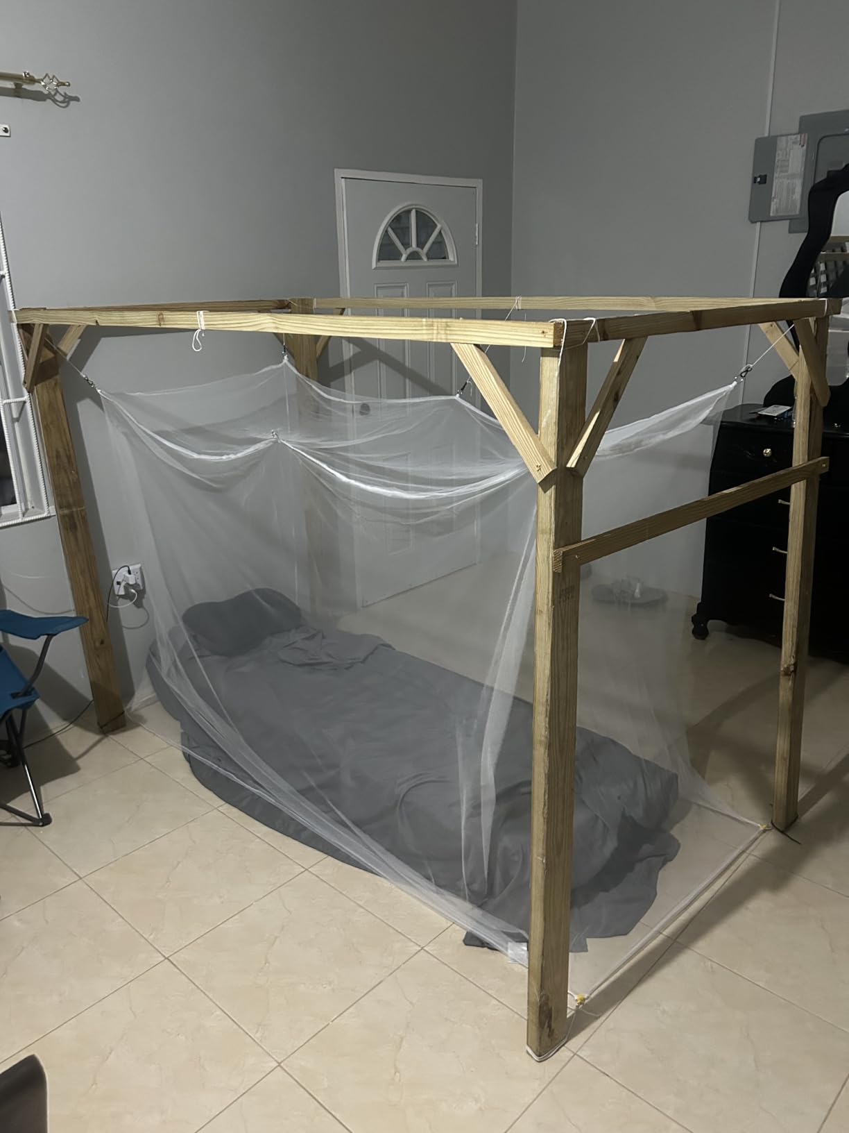 MARCHWAY Ultralight Folding Tent Camping Cot Bed, Portable Compact for Outdoor Travel, Base Camp, Hiking, Mountaineering, Lightweight Backpacking (Black) customer photo 2