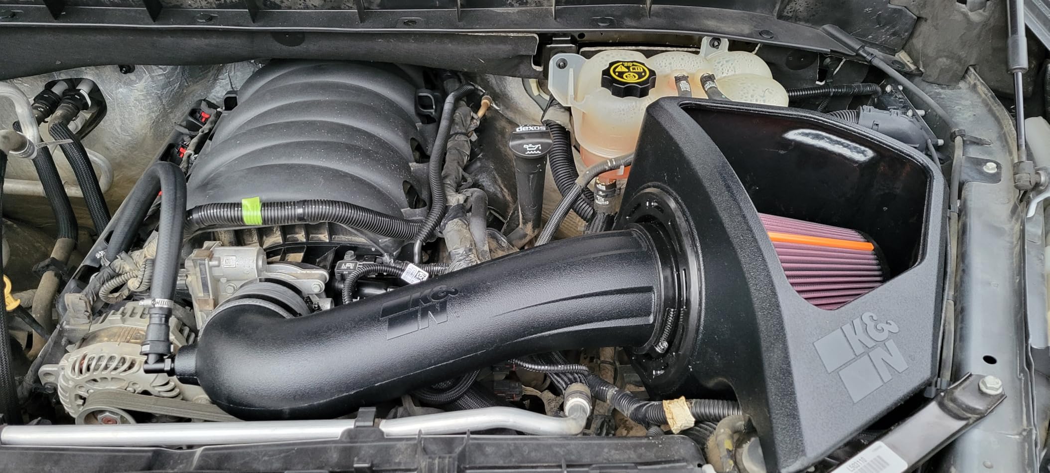 K&N Cold Air Intake System: High-Flow Air Filter, Increase Performance & Towing: Compatible with 2019-2025 Chevy/GMC/Cadillac Silverado 1500, Suburban, Tahoe, Sierra 1500, Yukon, Escalade, 63-3110 customer photo 2
