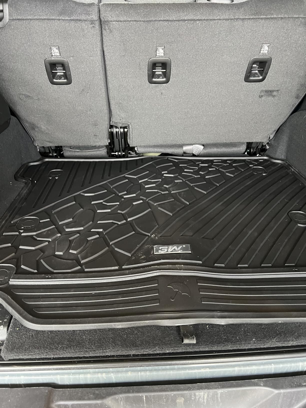 3W Floor Mats&Cargo Liner Fit for Jeep Wrangler JL 2018-2026 Unlimited 4-Door Sahara Willys Rubicon Without Subwoofer (Non JK or 4XE) All-Weather TPE Floor Liner and Trunk Full Set Car Mats customer photo 2