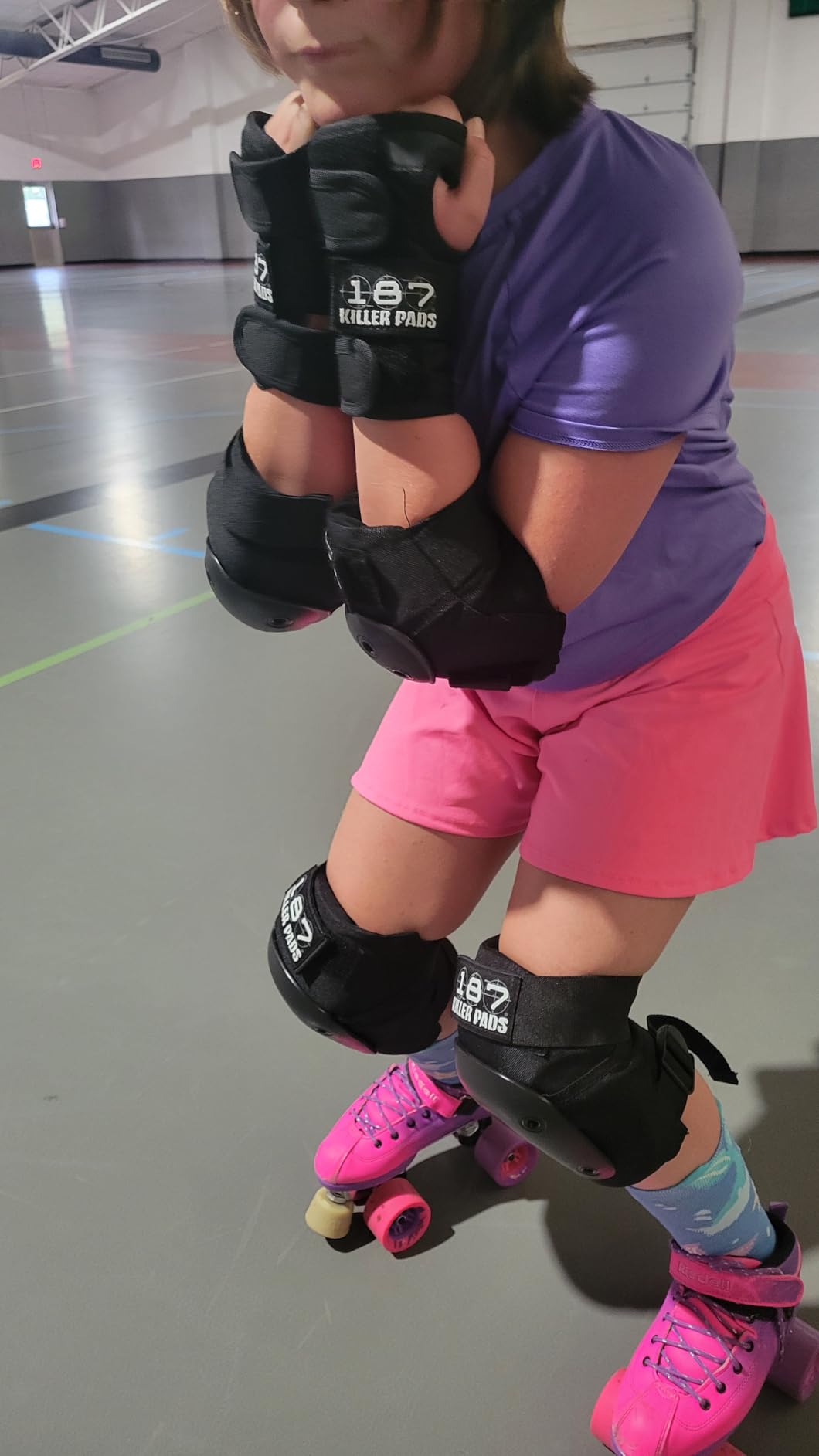 187 Killer Pads Six Pack Pad Set, Protective Gear for Elbows, Knees, and Wrists - Ideal for Skateboarding, Roller Skating, and Inline Skating (Black, Large-X-Large) customer photo 2