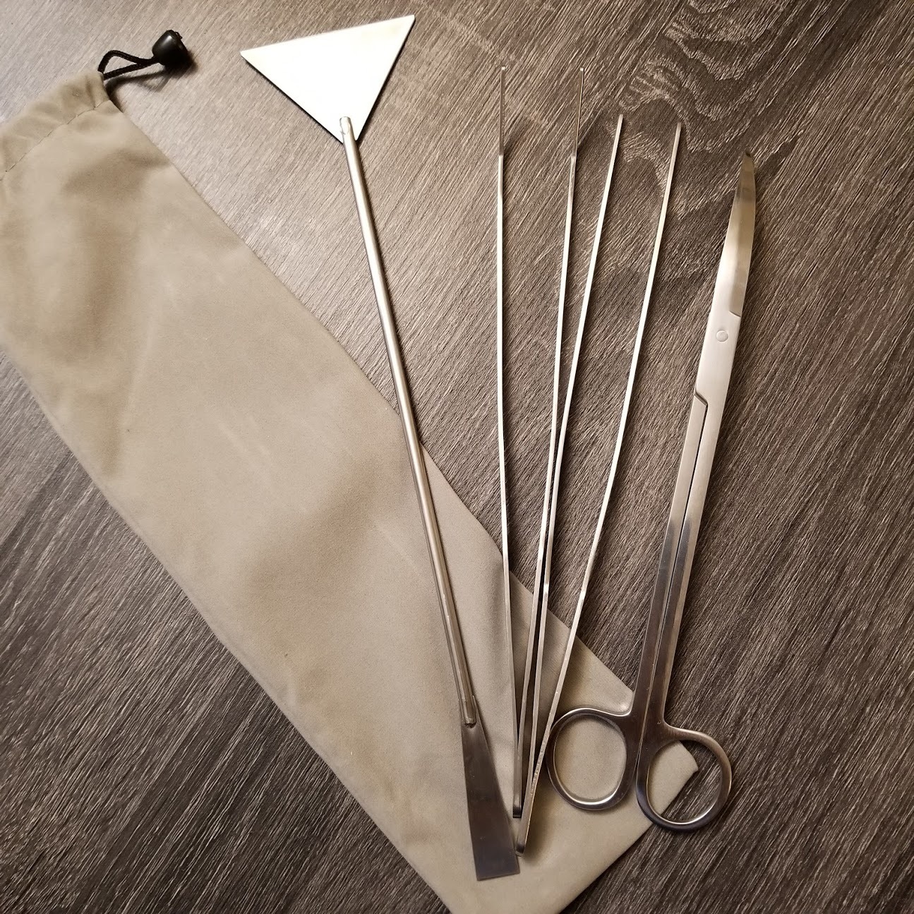 Luxiv Aquarium Aquascape Tools Kit, 6 in 1 A Aquatic Plant Aquascaping Tool Stainless Steel Tweezers Scissors Spatula for Aquarium Tank Clean Aquascape Tools with Fishing Net, 80P PH Paper customer photo 1